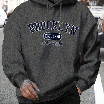 Brooklyn Est 1998 New York Printing Men Hoodies Harajuku Crewneck Hoodie Fashion Oversize Hoody Autumn Comfortable Tracksuit