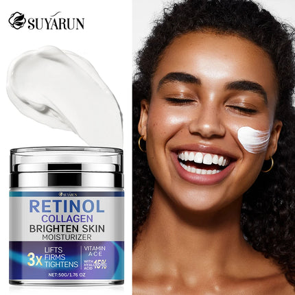 SUYARUN Retinol & Collagen Anti-Aging Face Cream - Wrinkle Reduction, Moisturizing & Brightening, Improve dry skin.