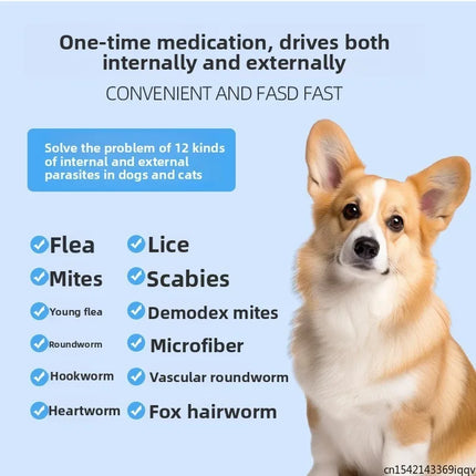 It is effective for cats and dogs, capable of expelling roundworms, hookworms, fleas, and lice from their bodies.