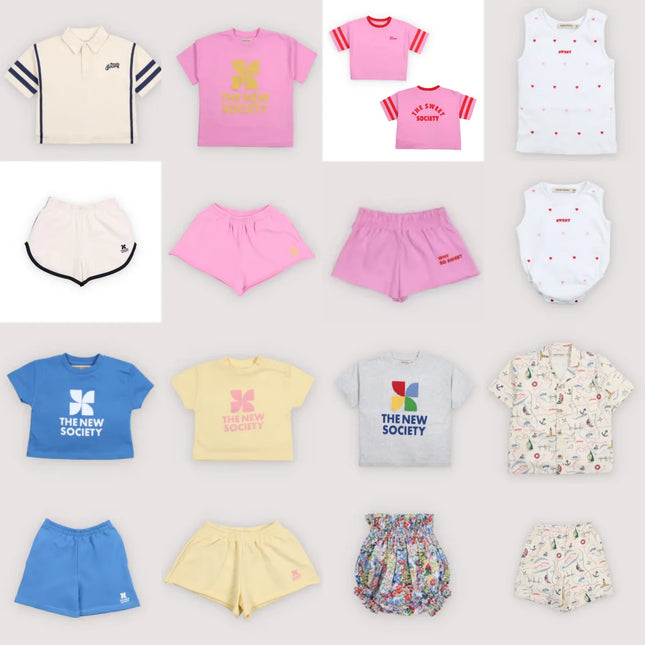 TNS baby bodysuits 2026 new summer girls infant toddler cute print jumpsuits clothing