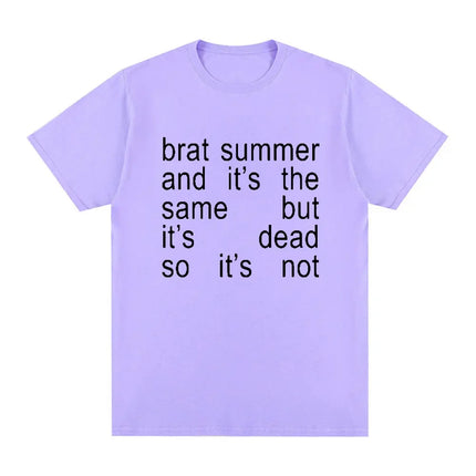 Charli XCX Brat Summer and It's Same Album T-Shirt Women's Fashion Harajuku T-Shirt Casual Comfortable Extra Large T-Shirt