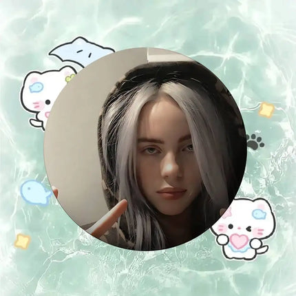 B-Billie Singer E-Eilish Badges Badges Cartoon Round Brooches On Backpack Jacket Acrylic Button Pins Collection Gifts