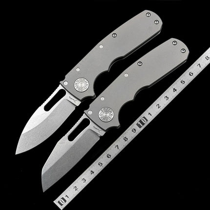 Andrew Demko Shark Cub Deep Carry Ceramic Bearing Titanium Handle Mark S35VN  Folding knife
