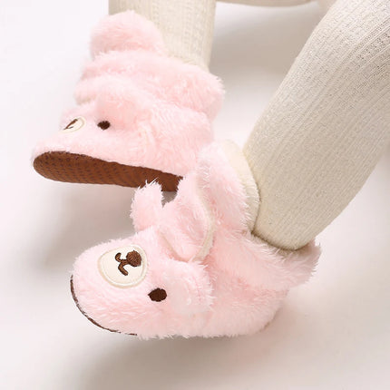 0-18M  Boots For Newborn Baby Girl Snow Boots Winter Thermal Shoes Plush Ankle Boots Winter Baby Boys And Girls Thermal Shoes