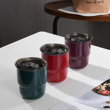 304 Stainless Steel Vacuum Tumbler, Portable Travel Mug for Hot & Cold Beverages - 255ml Travel, Coffee, Party Cup in 16 Colors