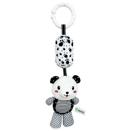 Stroller Bed Crib Hanging Bell Plush Doll Baby Infant Rattles Newborn Black White Visual Grab Ability Training Toy for Bebe Gift