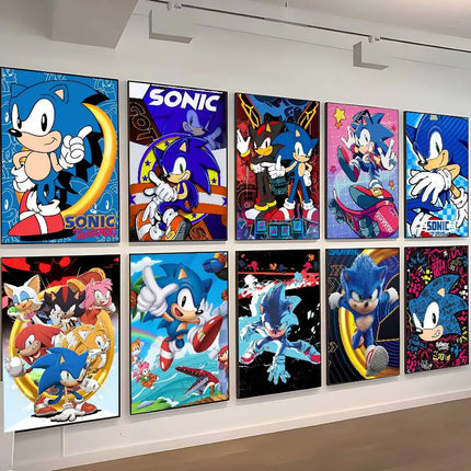 Sonic Game Poster Print A5-A2 - Wall Art Decor Room Office Gift / Poster Sonic A5-A2 - Déco Murale Bureau Cadeau