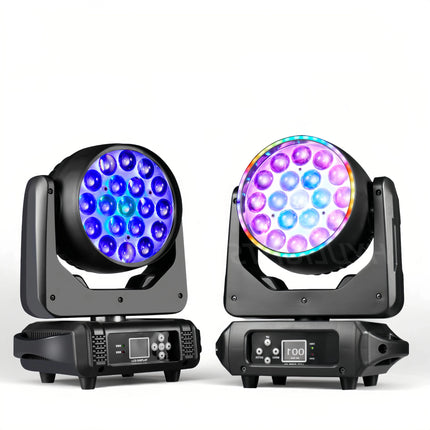 19x15W  LED Beam Moving Head Light RGBW Focusing Lights Zoom Stage Effect Lighting Projector for Disco Party Theater Concert