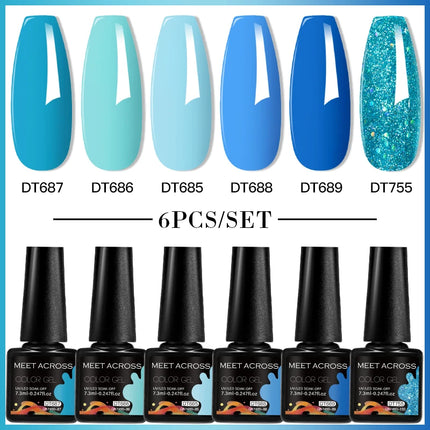 6pc Nail Gel Polish Set DIY Nail Art Semi Permanent UV LED Gel Kit For Nails Decoration Manicure Soak Off Painting Vernis Design