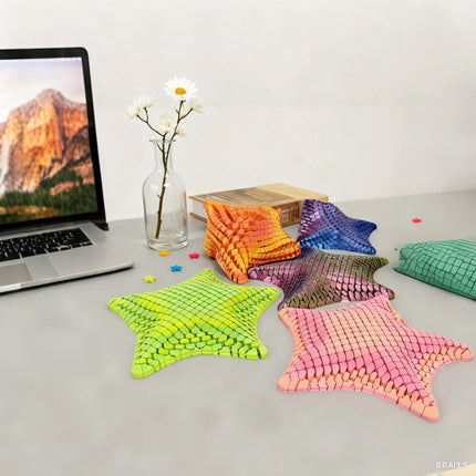 3D Printed Starfish Statue, Fidget Action Figures for Home Office Desk Decor, Action Figures, 26Cm/10.24In, 16Cm/6.3In
