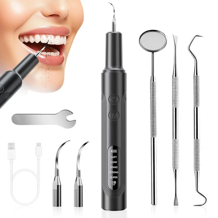 4100W Vibration Ultrasonic Dental Scaler For Teeth Tartar Remover with LED Light Household Home Appliance Teeth Cleaning Tools