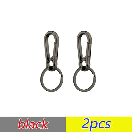 1-5pcs Waist Hanging Key Rings Stainless Steel Holder Keychains Buckle Clip Gourd Climbing Hook Car Strong Carabiner Key Chain