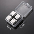 Dice 4pc Silver