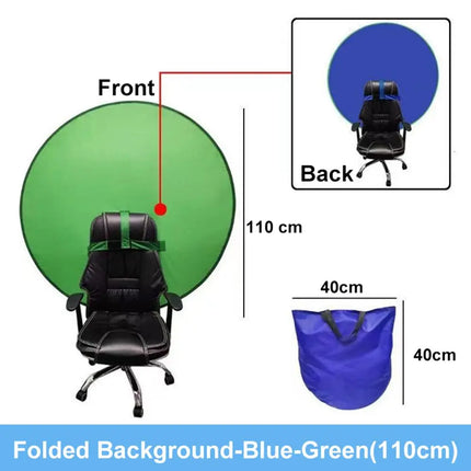 Game Live Chromakey Photography Studio Chair Double Sided Backdrop Background Cloth Green Blue Screen