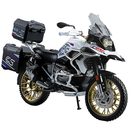 1/10 R1250 GS ADV Alloy Racing Motorcycle Diecast Street Sports Motorcycle Model Simulation Sound Light Collection Children Gift