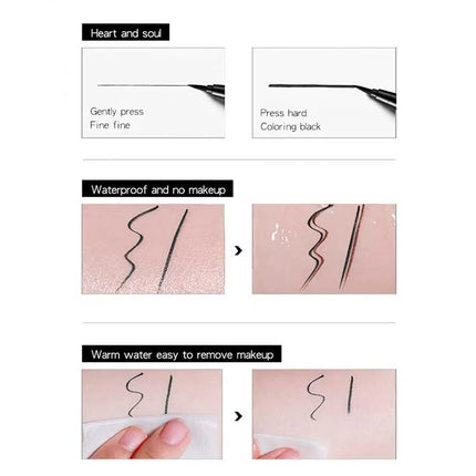 1/2Pcs Black Eyeliner Pencils-Smudge-Proof,  Waterproof Long-Lasting &Beginner-Friendly Smooth High Pigmented Punk Eye Makeup