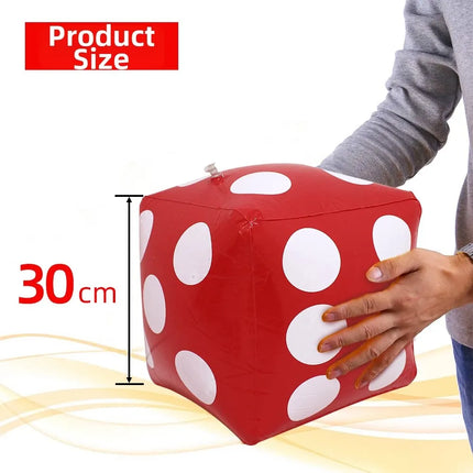30cm Inflatable Dice Toy Giant Beach Dice Party Game Toys for Kids Adults Outdoor Garden Swimming Pool Play