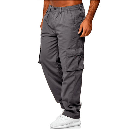 New Autumn Men's Sport Pants Casual Knitted Trousers With Zipper Pockets Solid Color Jogger pants Male pantalon chandal hombre