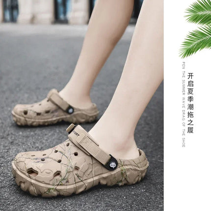 Flat Sandals Men Shoes 2024 Slippers Men Garden Platform Sandals Man Summer Sandals Male Sneakers Outdoor Flip Flops Home Clogs