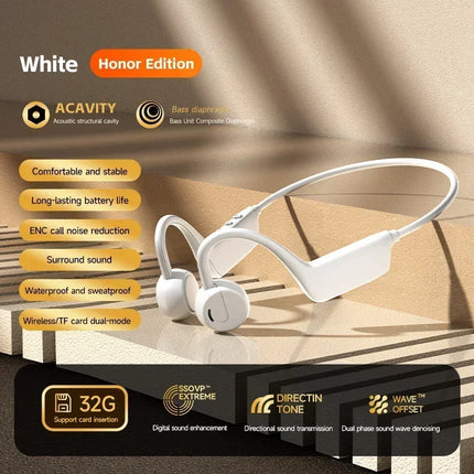 Bluetooth 5.4 Bone Conduction Headphones Wireless Sports Earbuds IPX8 Waterproof with Mic for Swimming Running Fitness Gym 2026