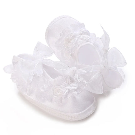 Multiple Options Newborn Baby First Baptist Shoe: Newborn Boy and Girl White Baptist Shoes Soft Sole Walking Shoes Size-9CM-10CM