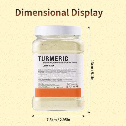 Jelly Mask Powder for Facials Pro, Turmeric Controlling Oil Deep Cleansing Blackheads Removal Peel Off Gel Face Mask Skin Care