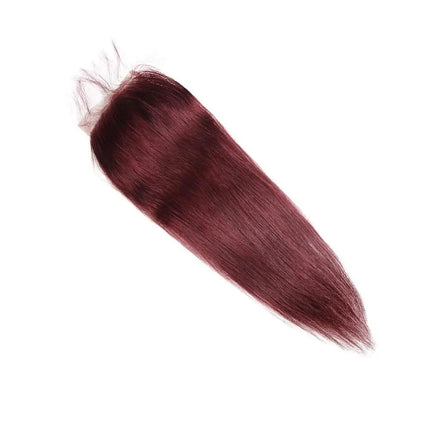 99J 13x6 Lace Frontal Only 4x4 Straight Lace Closure Transparent Swiss Lace 100% Human Hair Pre-Plucked With Baby Hair