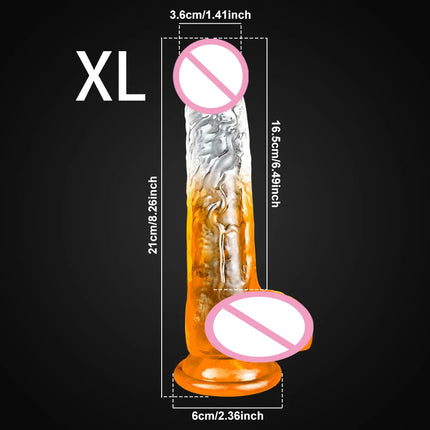 Realistic Dildo With Suction Cup Huge Jelly Fake Dick Big Penis Dildos Sex Toys for Woman Men Anal Butt Plug Adult Erotic