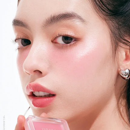 Judydoll Water Light Cream Hydrating Blush Multi Purpose Moisturizing High Light Expanding With Puff Long-lasting Face Makeup