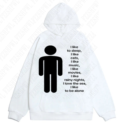 American y2k Harajuku street vintage trend autumn and winter, unique hip-hop punk print for both men and women, pullover hoodie
