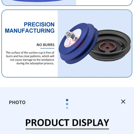 JXD Vacuum Suction Cup for Industrial Manipulator: VASB-30-1/8, Silicone Suction Nozzle VAS-15-1/8, Metal Fitting Suction Cup
