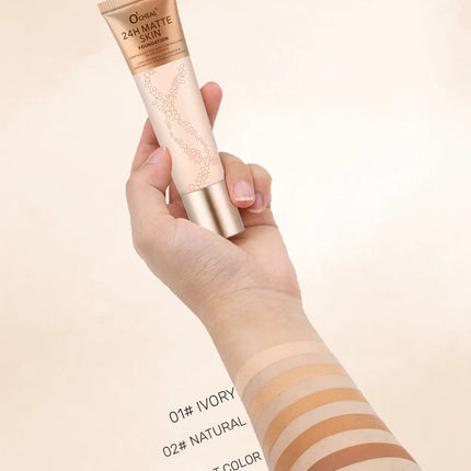 Natural liquid foundation, waterproof and sweat proof, durable makeup effect, multi color optional, create a natural foundation