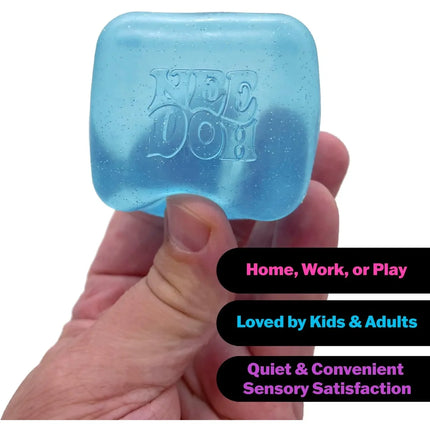Schylling Needoh Gel Ice Cube Toy, Square Decompression Squishy Stress Ball, Vent Squeeze Toy, Stress Relief Sensory Fidget Toy