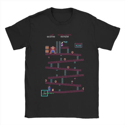 Funny Donkey Kong Video Games Tshirts Men's O-neck Short Sleeve Tops  Cotton Summer TopsTops