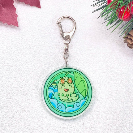 Pokémon Pikachu Gengar Bulbasaur Squirtle Car Keychain Accessories Acrylic Charms Pendant For Bag Key Holder Backpack Decoration