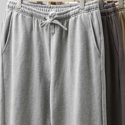 DUKEEN 500G Heavyweight Men Sweatpants Spring and Autumn 100% Cotton Loose Casual Sport Jogger Pants Men's Drawstring Trouse