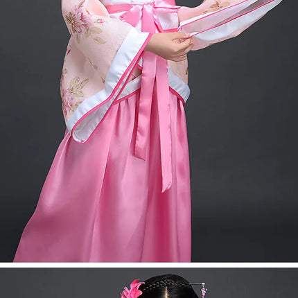 Autumn Two-piece Set Kids Hanfu Cosplay Tang Girl Suit Dance Costume Baby Outfits Ancient Girls Clothing Hanfu Children Suits