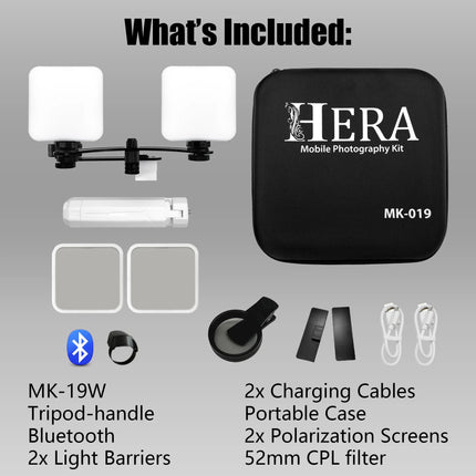 Hera MK-19 Mobile Phone Photography Light - Filling Light For Smartphone Photography