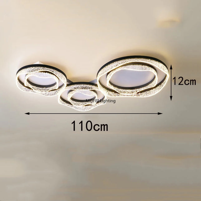 Nordic Minimalist LED Ceiling Light Modern Home Decor Fixture for Living Room Bedroom Lounge Practical Interior Lighting Lamps