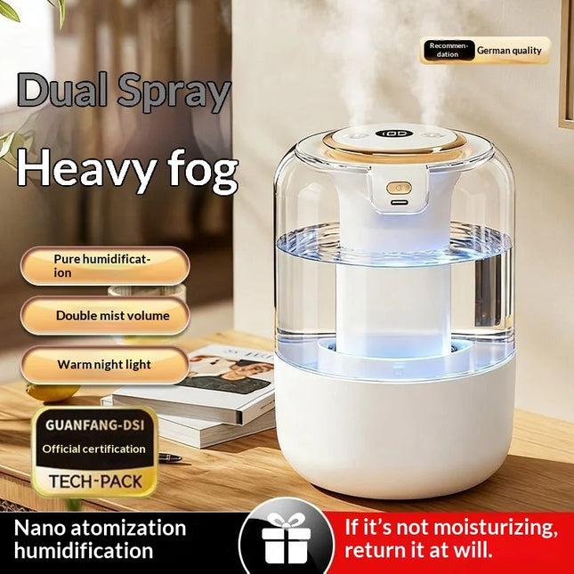 Ultra Quiet Humidifier, Large Capacity, Top Fill Design with UV Light Filter, Adjustable for All Night, Color Changing Humidifier