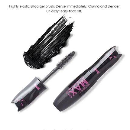 Cute Black Mascara Max Volume Curling Mascara Waterproof Thick Lengthening Lash Extention Eyelashes Makeup 4D Fiber Lash Mascara