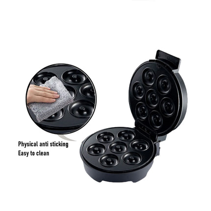 Mini Donut Maker 1000W 7 Holes Aluminum Non Stick Electric Donut Press Machine for Home Breakfast Desserts Snacks