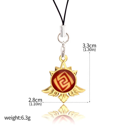 Game Genshin Impact Vision Keychain Luminous 7 Element Double Side Glass Pendant Eye Of Original Keyring Phone Charms Souvenir