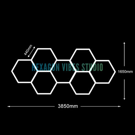 Garage Hexagon LED Light 50000H 6500K Ultra Bright for Home Gym Barbershop Car Detailing Bar Basement Workshop Ceiling Lighting