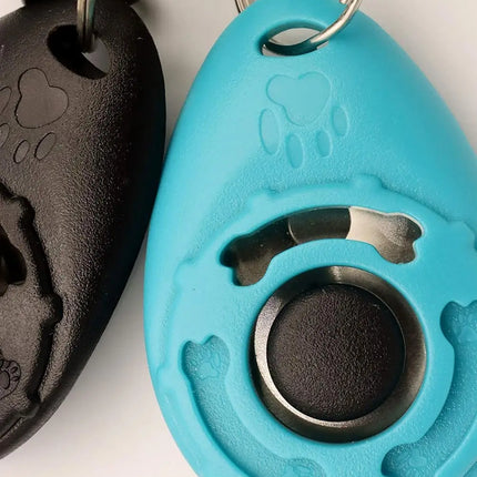 Pet Training Clicker with Wrist Strap - Dog Training Clickers (New Black + Blue) dog whistle pets acessorios pets