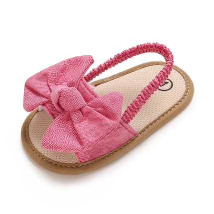 Infant Non-Slip First Walkers Footwear 0-18 Months Baby Girls Sweet Flowers Sandals Summer Soft Sole Flat Princess Dress Shoes