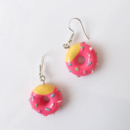 Cute Jewelry Bulk Wholesale Chocolate Strawberry Cake Popcorn Drink Coke Bottle Cap Miniature Food Resin Earrings for Women