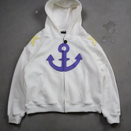 Jojo Bizarre Adventure Splice Zip Up Hoodies Women Oversized Star Zipper Hoodie Hip Hop Couples Harajuku Y2k Street Sweatshirt