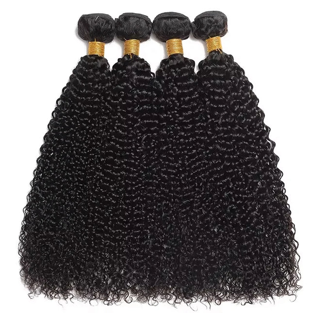 Promotional Sale 10-38 Inch Natural Color Jerry Curly Human Hair Bundles And Weaves Unprocessed Brazilian Human Hair Weave Bundles 1-4PCS Raw Hair Bundles Weave Extensions Hair Extensions Materials  For Women Natural Black So