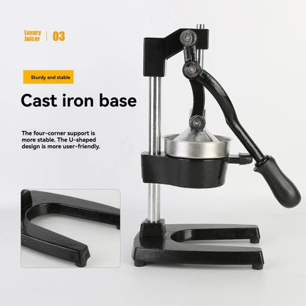 New Household Kitchen Manual Juicer Multifunctional Cast Iron Press Juicer Quick-Release, Easy-to-Clean Stainless Steell